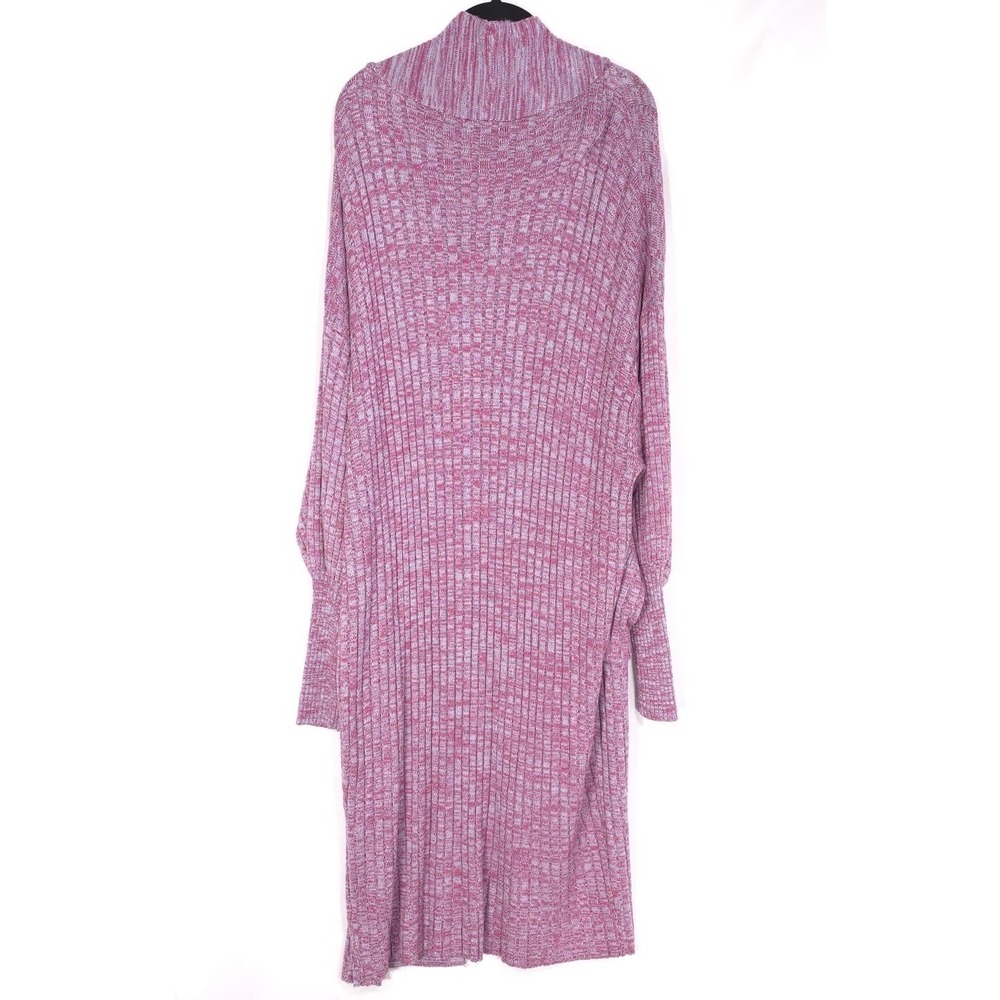 AFRM Women's Long Cardigan Size‎ M/L Jach Marled Open Front Pink Gray REVOLVE - Picture 6 of 10